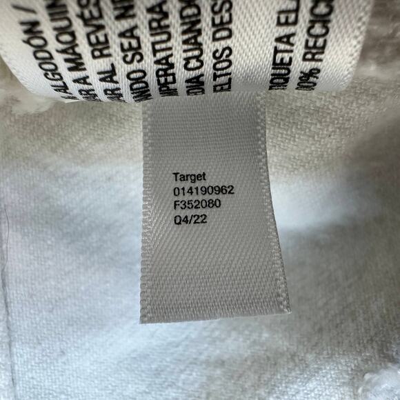 Universal Thread Jean Shorts WMNS 8R Highest Rise Shortie White Frayed Hem Denim - Picture 8 of 11